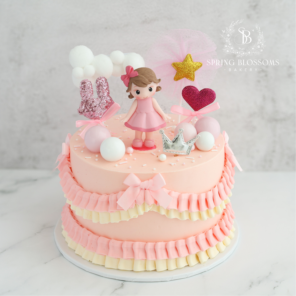 Little Pink Princess Cake - Spring Blossoms Bakery